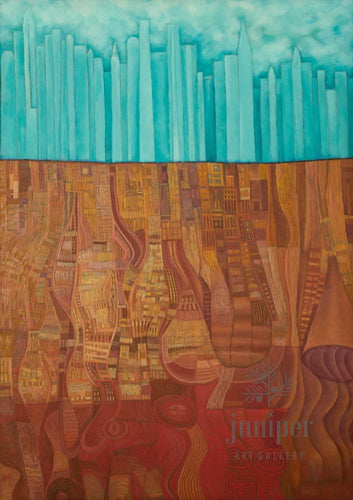 Future Cities is a signed reproduction from the original painting by David J Emerson Young.