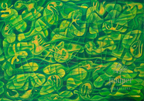 Village Flood is a signed reproduction from the original painting by David J Emerson Young. 