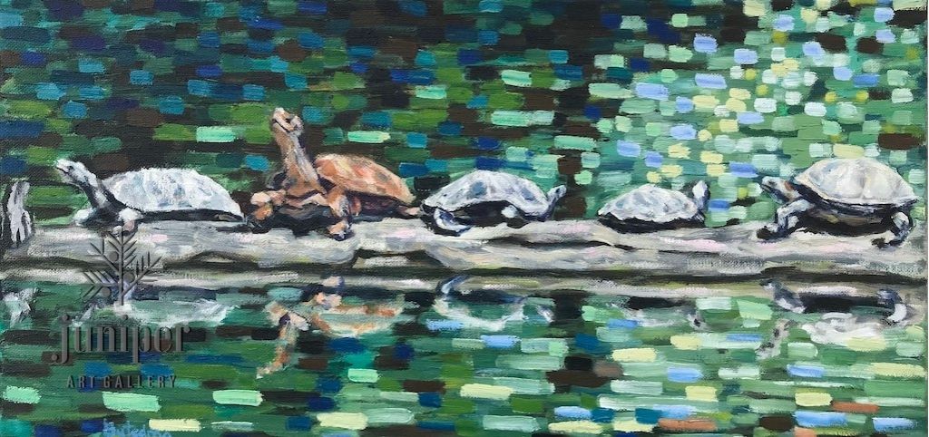 Turtles Sunning by Grace (Butedma) Gonso