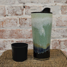 20 oz Ceramic Travel Mug (Sea Foam Glaze) by Hannah Martin