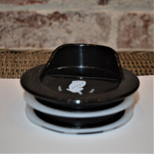 Plastic lid for ceramic travel mug