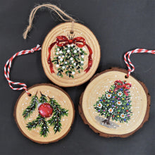 Holiday ornaments painted by Kathryn J. Houghton