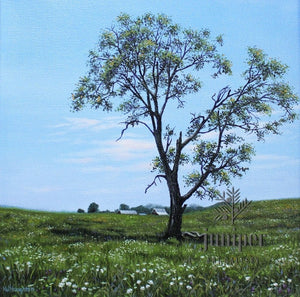 Under the Tree, acrylic painting by Kathryn J. Houghton