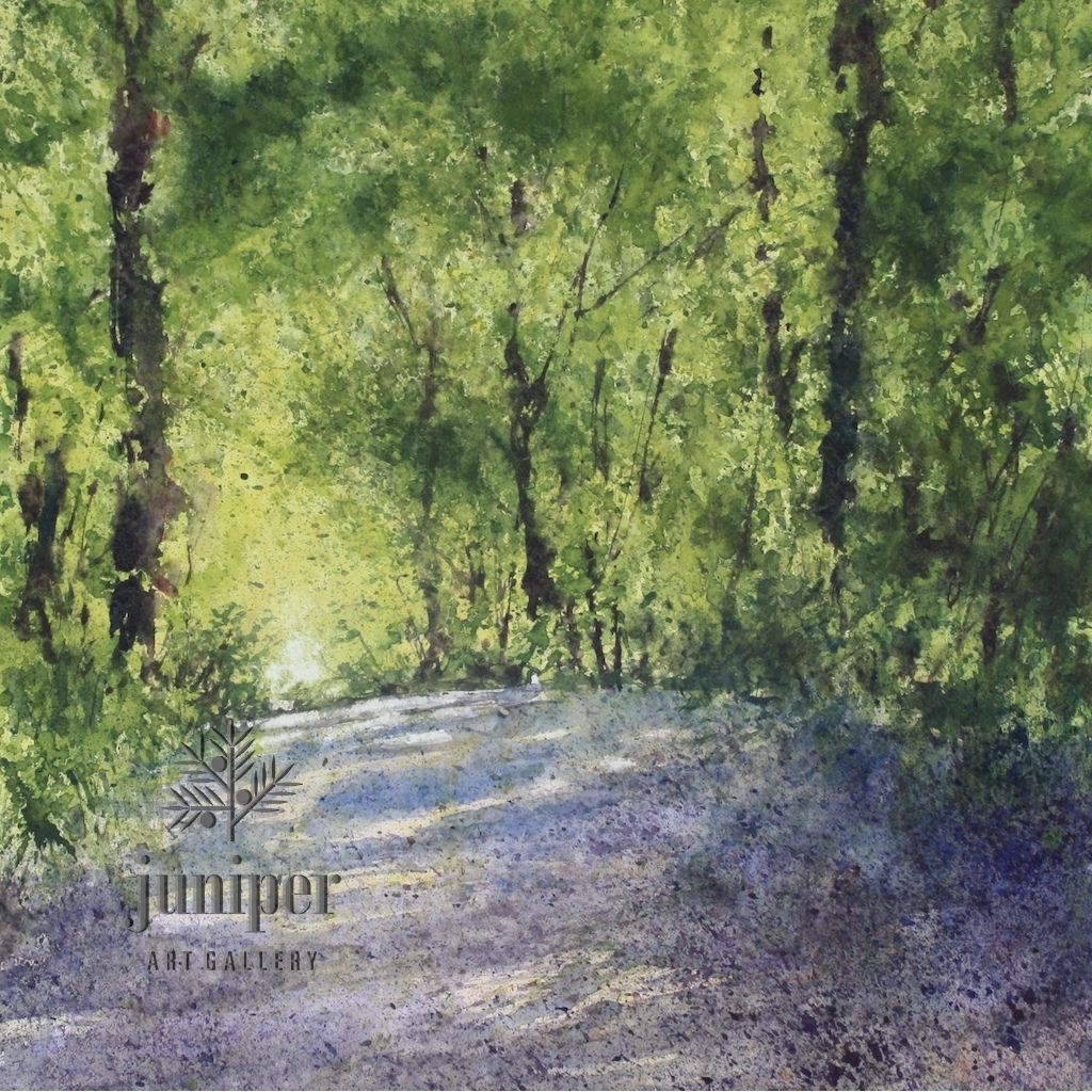 On the Path, watercolor by Allen Hutton