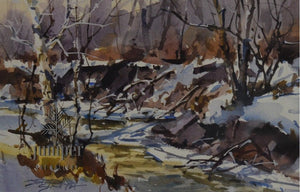 (Unframed) JS21-16 original watercolor by Jerry Smith