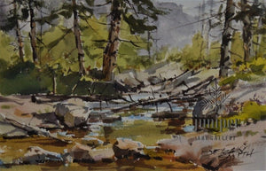 (Unframed) JS21-17 original watercolor by Jerry Smith