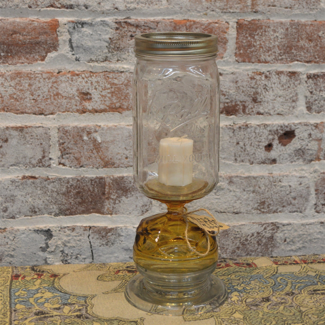Upcycled Ball Jar Candle Holder by Jenny Stankiewicz