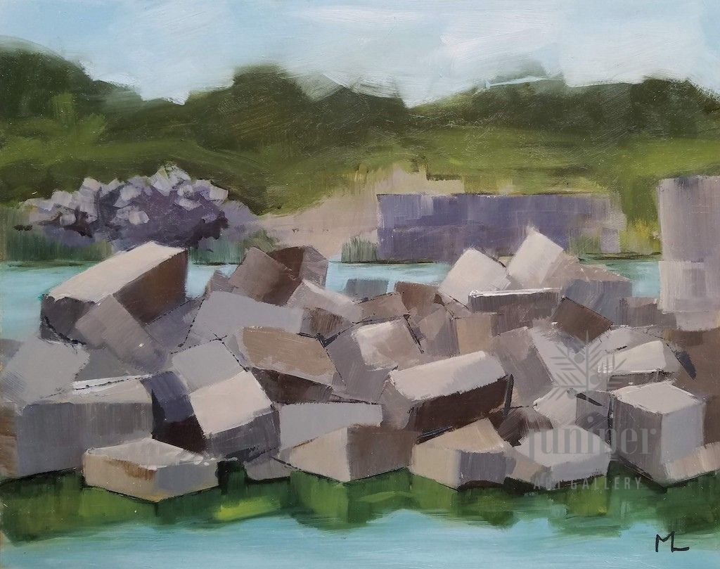 Quarry Study, Tiny Island by Meg Lagodzki