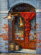 Mercato, reproduction from original oil by Margaret L. Sweany
