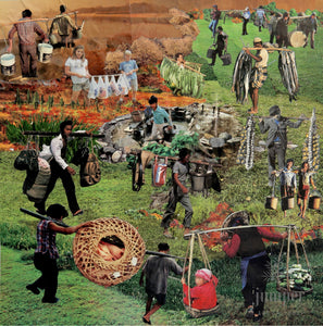 Toting the Load, reproduction from origanal collage by Margaret L. Sweany