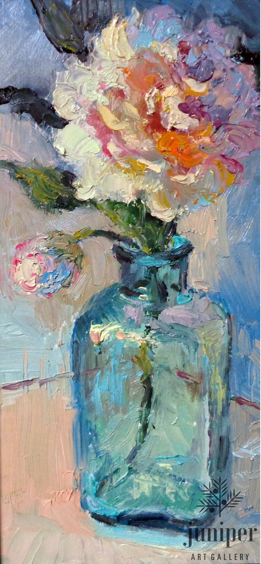 SOLD! Peony Cutting, oil painting by Donna Shortt