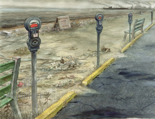 Time Expired, reproduction from watercolor by Paul J Sweany