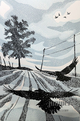 Field Road with Crows by M. Rees