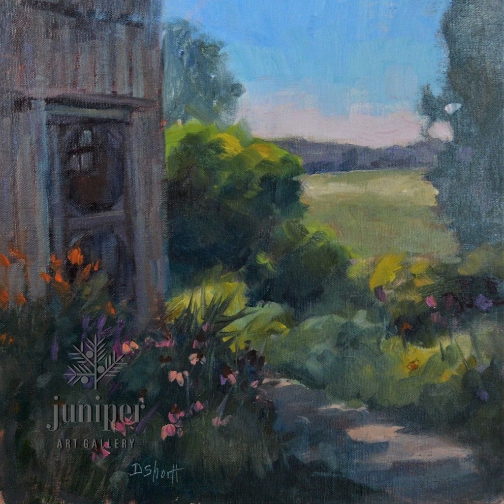 Flower Farm in July, unframed oil painting by Donna Shortt