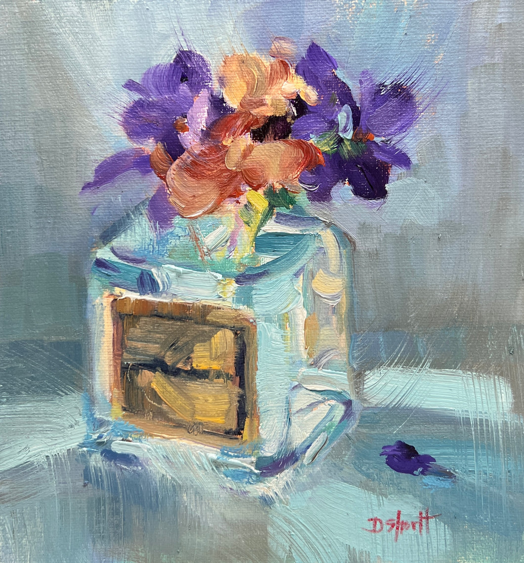 (Unframed) Light & Violets by Donna Shortt