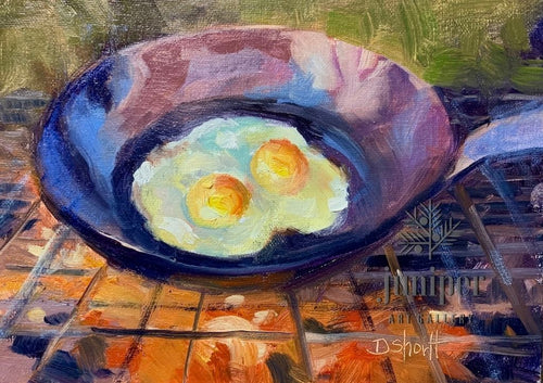 Over Easy, unframed oil painting by Donna Shortt 