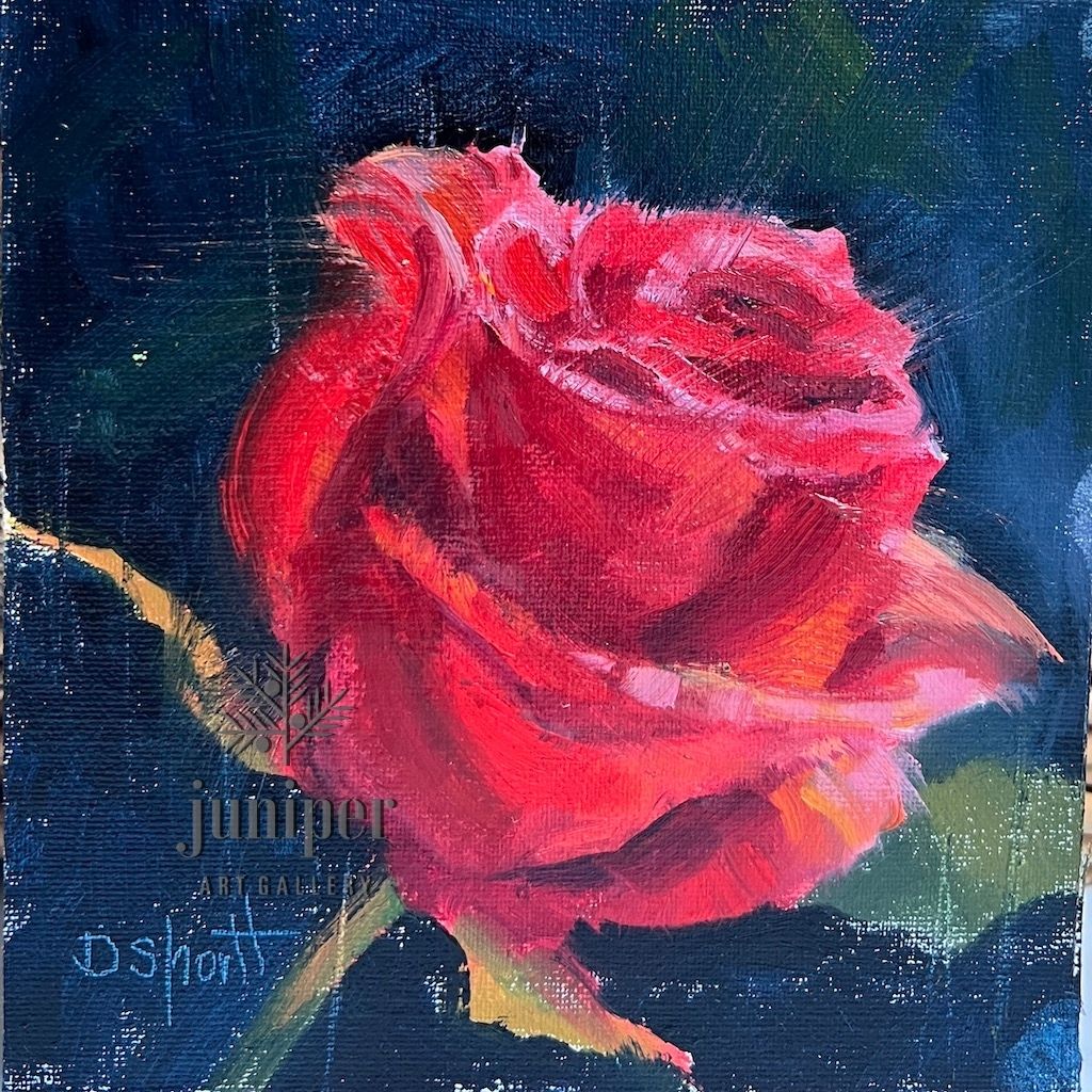 Red, Red, Red, unframed oil painting by Donna Shortt 