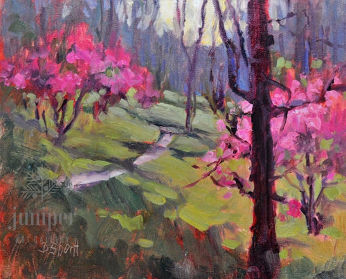 Red Buds South (unframed) by Donna Shortt