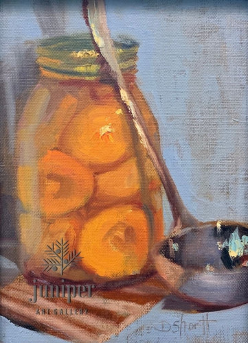 Summer Peaches, oil painting by Donna Shortt