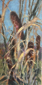 (Unframed) Cattails on the Trail by Donna Shortt