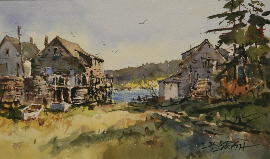 Monhegan Morning, watercolor by Jerry Smith